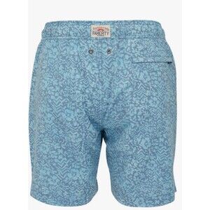 Faherty Beacon Teal Floral Swim Trunks Xl 8" inseam
